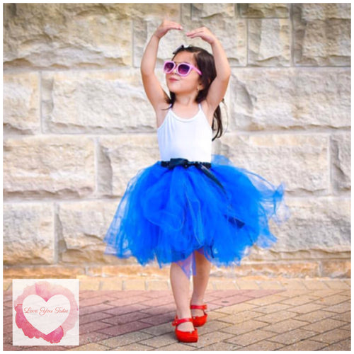 Royal blue 3/4 length Tutu skirt