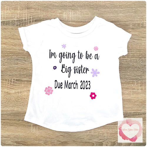 Big sister announcement design