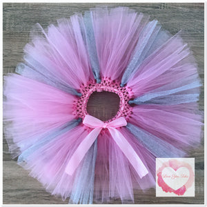 Pink and silver short Tutu skirt