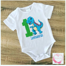 Load image into Gallery viewer, Blue dinosaur printed design