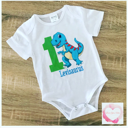 Blue dinosaur printed design