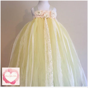 Full length tulle & lace tutu dress