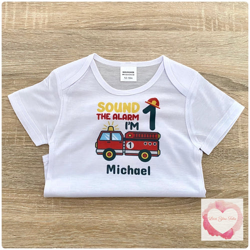 Fire truck printed design