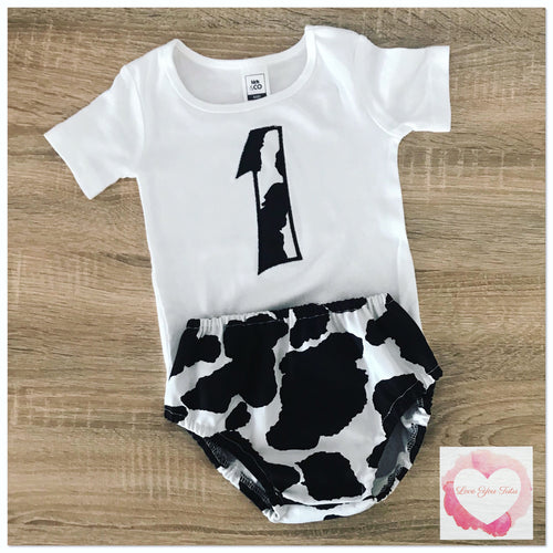 Cow print 2 piece set