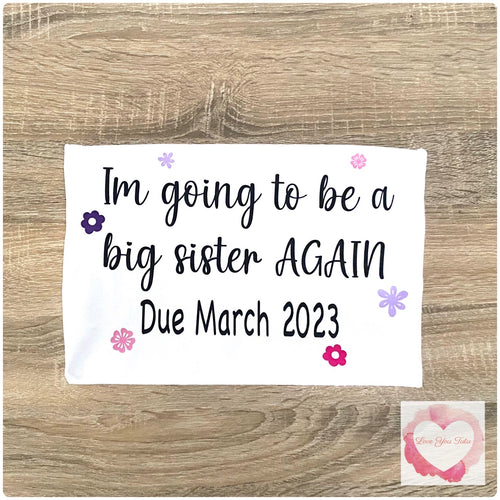 Big sister again announcement design