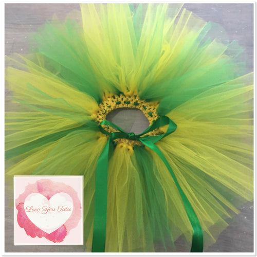 Green & gold short Tutu skirt