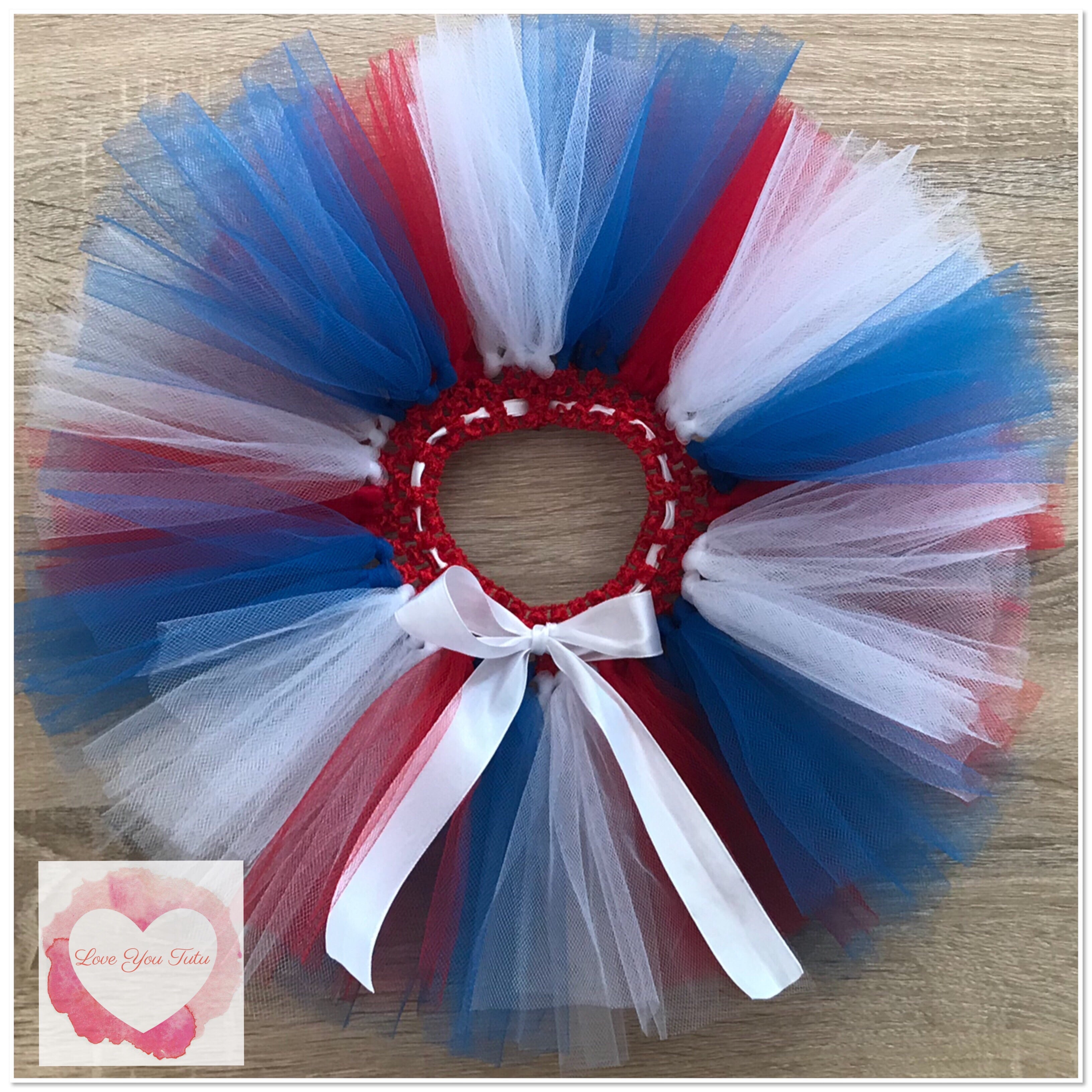 Created to Sew Red White & Blue Ribbon Tutu Size 2T