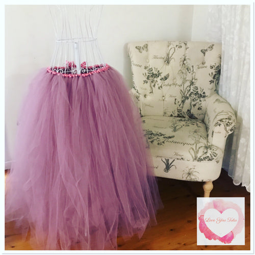 Full length mauve adult/maternity Tutu skirt