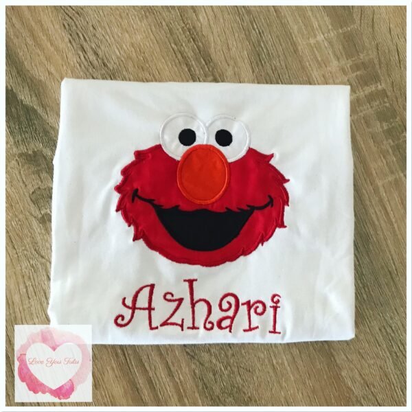 Embroidered Red monster design
