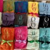 Embroidered split monogrammed towel - Image 4