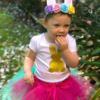 Fuchsia & dark mint high low Tutu skirt - Image 2