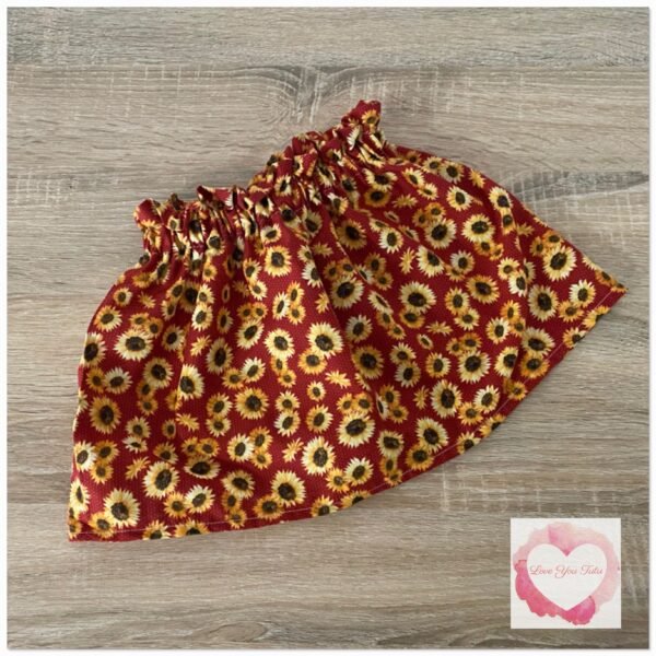 Sunflower paperbag skirt- size 5-6  -ready to ship