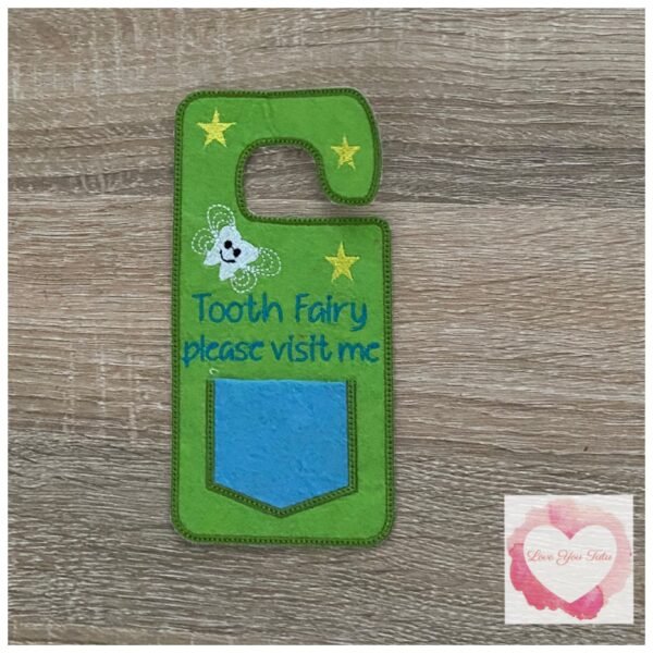 Green Tooth fairy door hanger-ready to ship 1 only