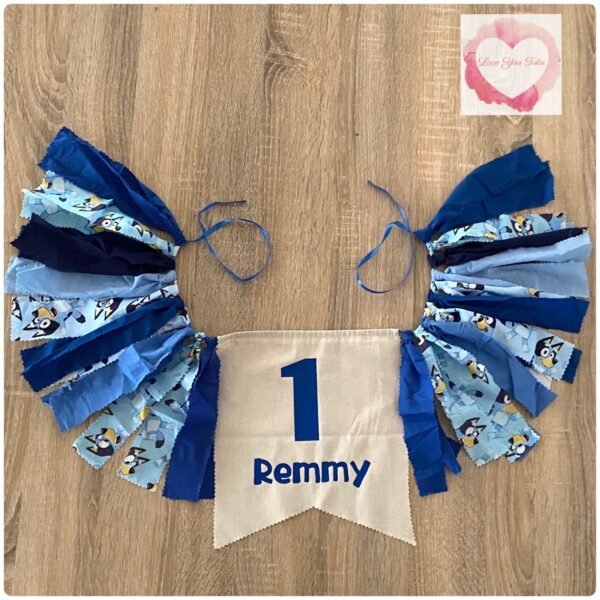 *Custom Fabric shabby birthday bunting - Image 8