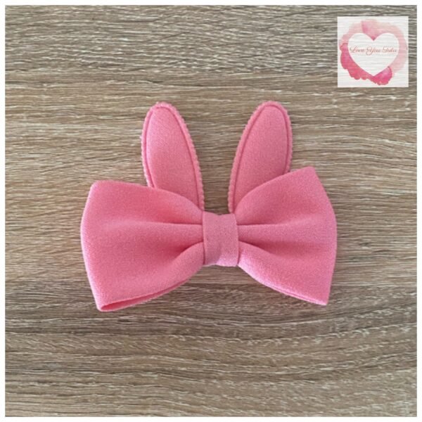 Bunny bow hair clip - Image 2