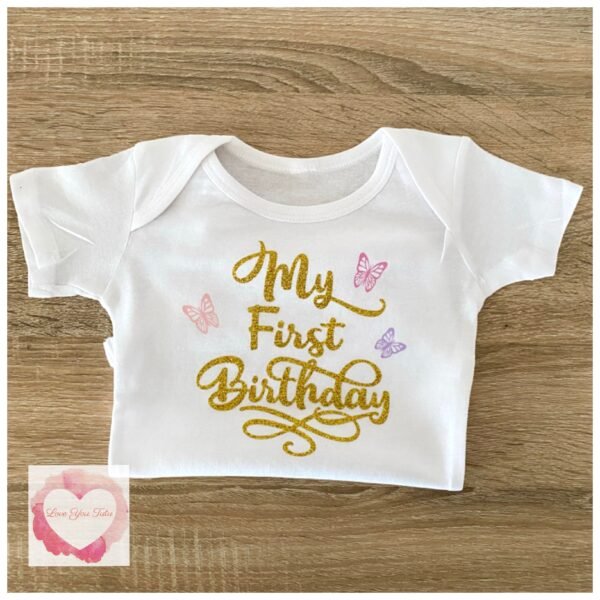 My first birthday butterfly design