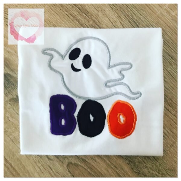 Embroidered Halloween boo design