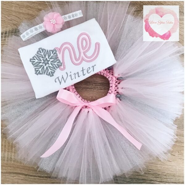 Embroidered Snowflake one tutu set