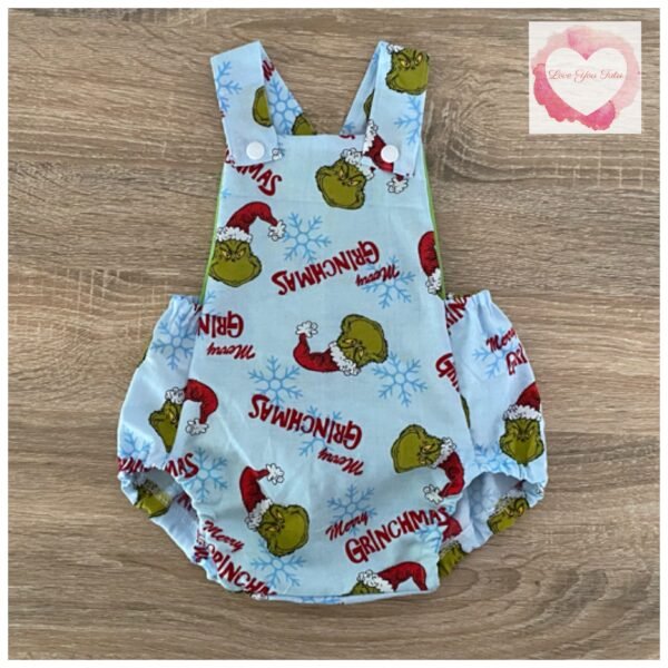 The Grinch romper size 3-6 mths -ready to ship