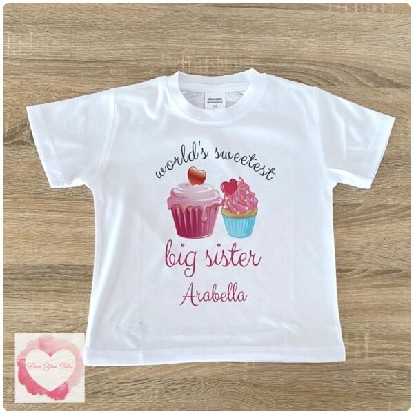 Sweetest big sister personalised design