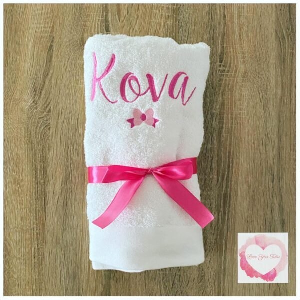 Embroidered personalised towel with picture - Image 8