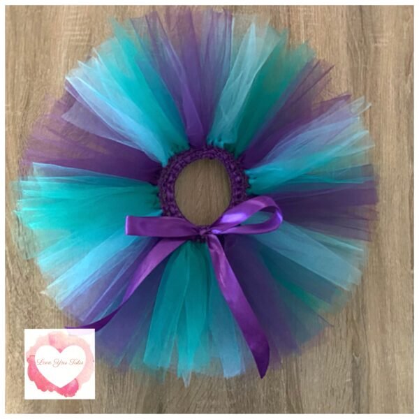 Mermaid colours short tutu 1-5 years -ready to ship