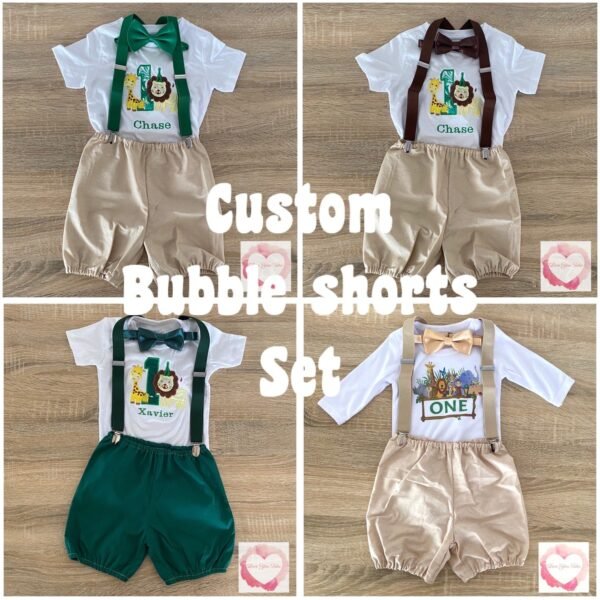 *Custom bubble shorts 3 piece set