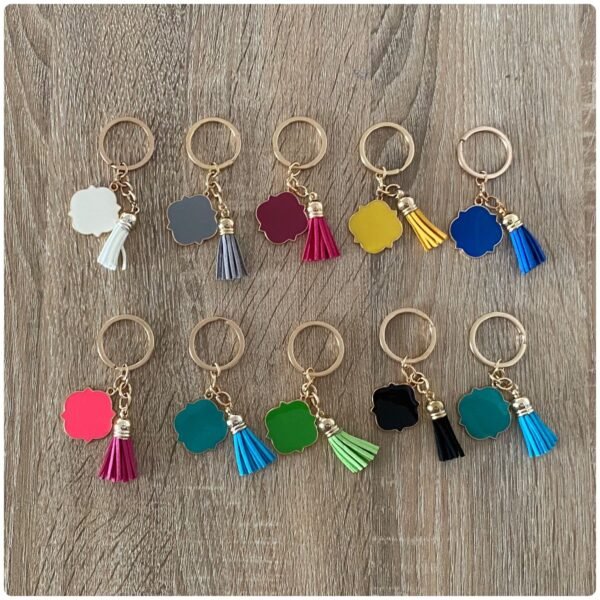 Tassel keyrings various colours & sizes