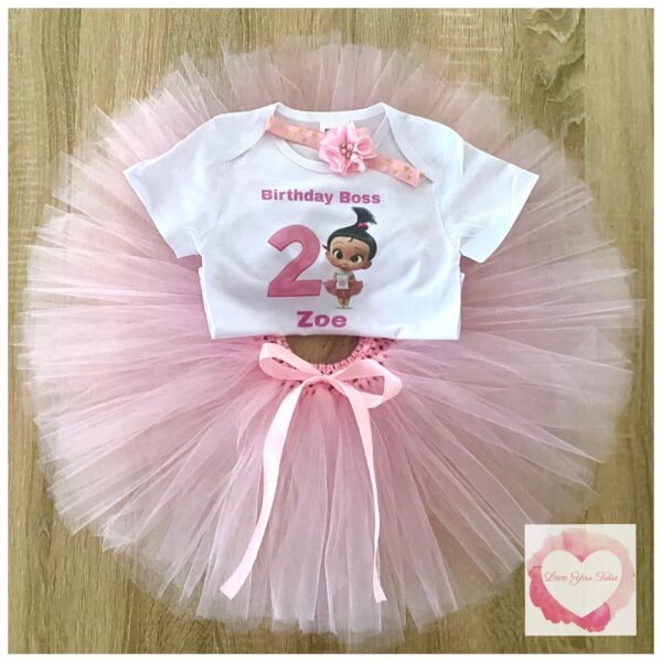 Baby Staci printed personalised tutu set