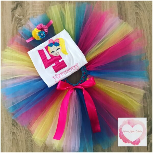 Embroidered JoJo tutu set