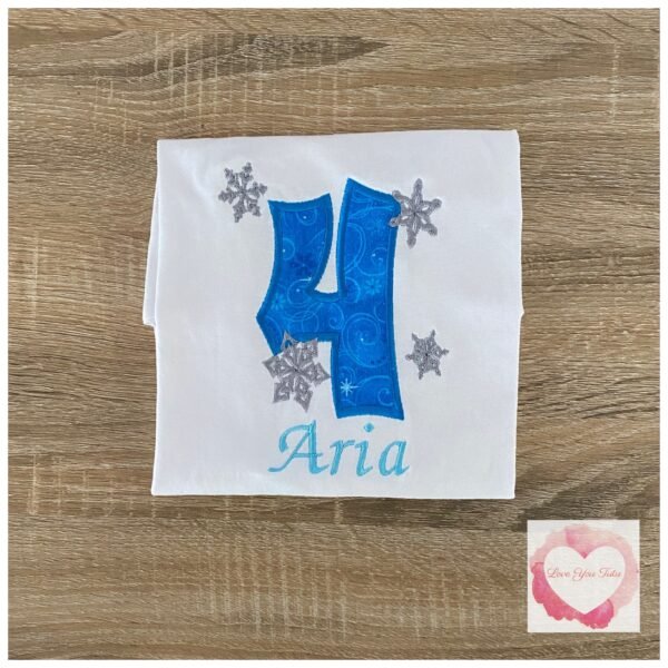 Embroidered Frozen snowflake tutu set - Image 2