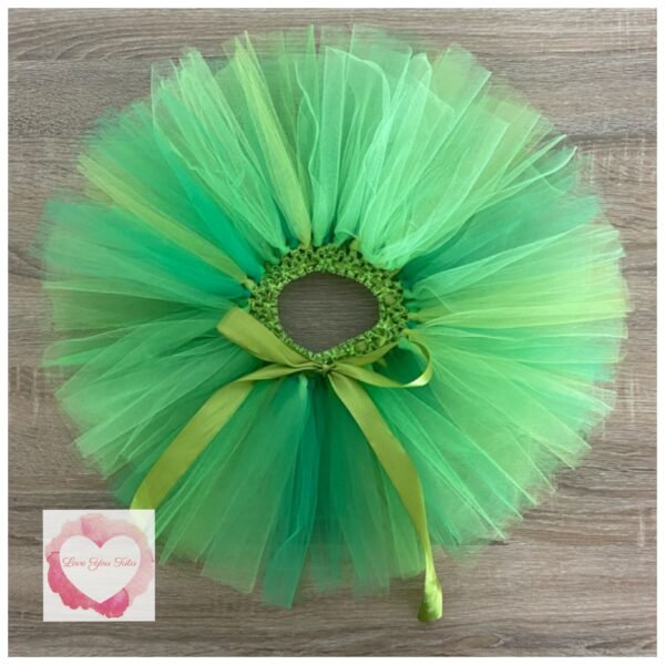 Multi greens short tutu 1-5 years -ready to ship