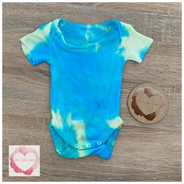 Hand tie dyed onesie size 000-ready to ship