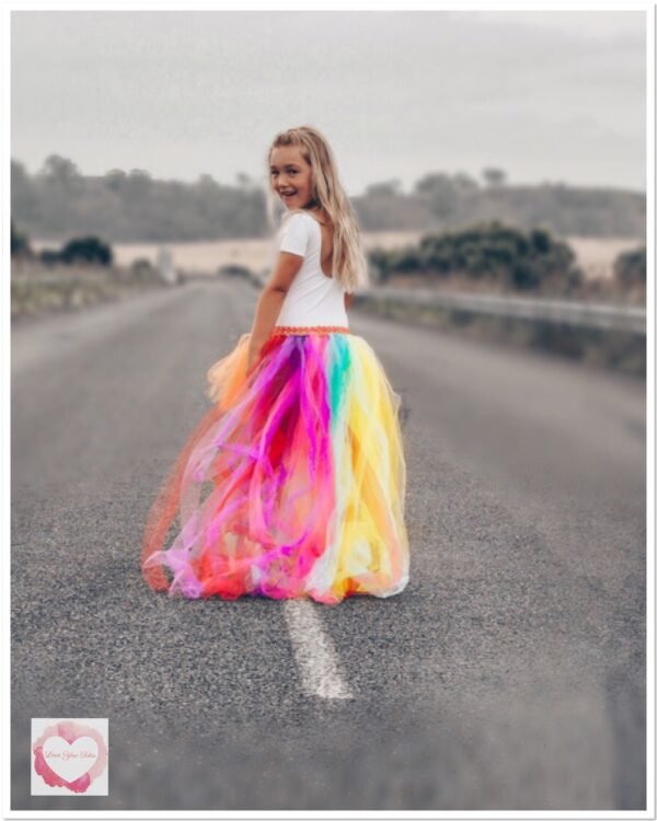 Rainbow train high low Tutu skirt - Image 2