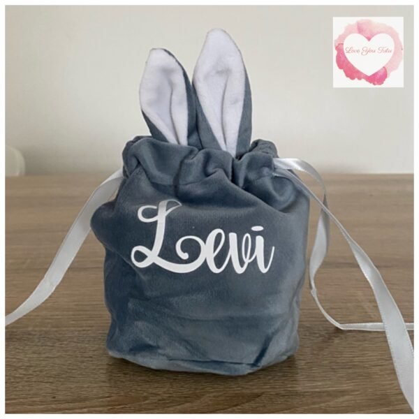 Personalised Velvet bunny bags - Image 3