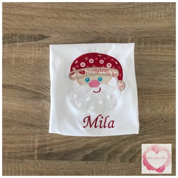 Embroidered Santa face design