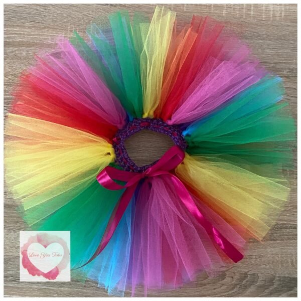 Rainbow short tutu 1-5 years -ready to ship