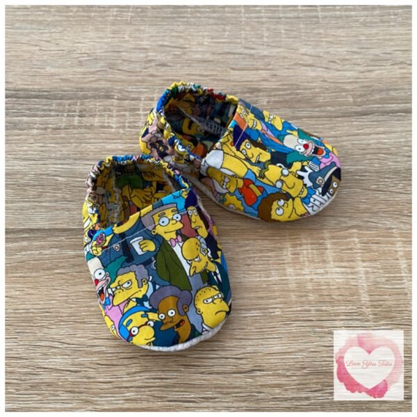 The Simpsons soft baby shoes 9-12 months- ready to ship