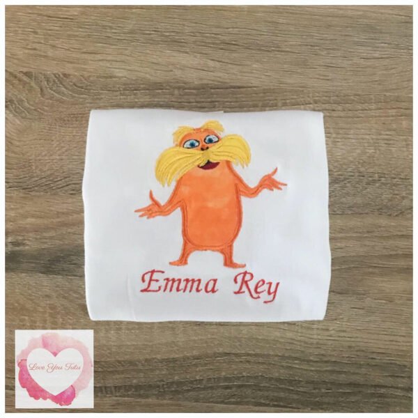 Embroidered Lorax design