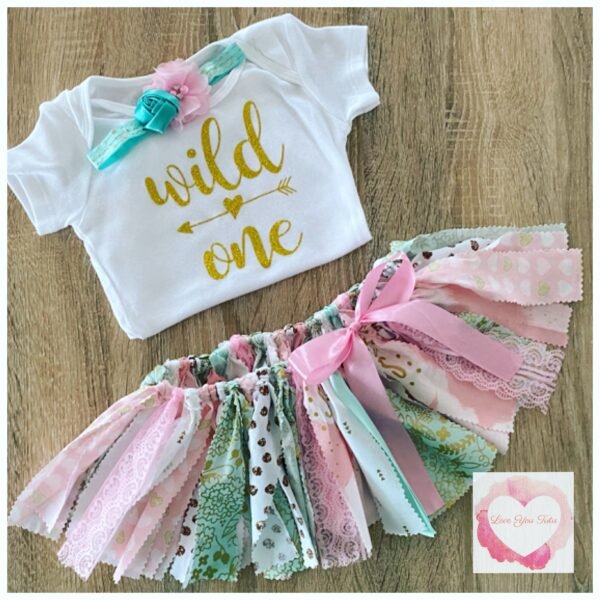 Wild one boho shabby tutu set