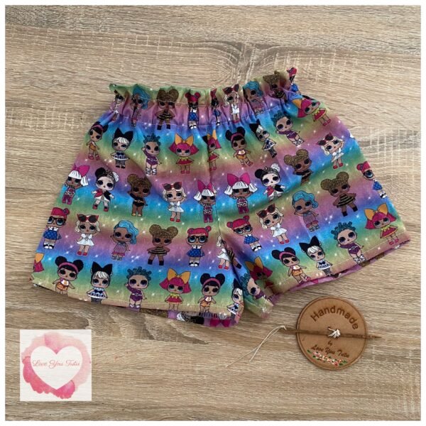 LOL doll paperbag shorts size 4 -ready to ship