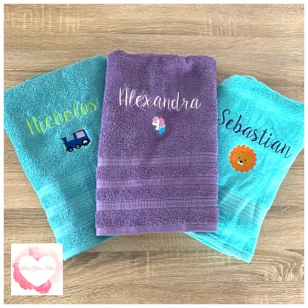 Embroidered personalised towel with picture - Image 11