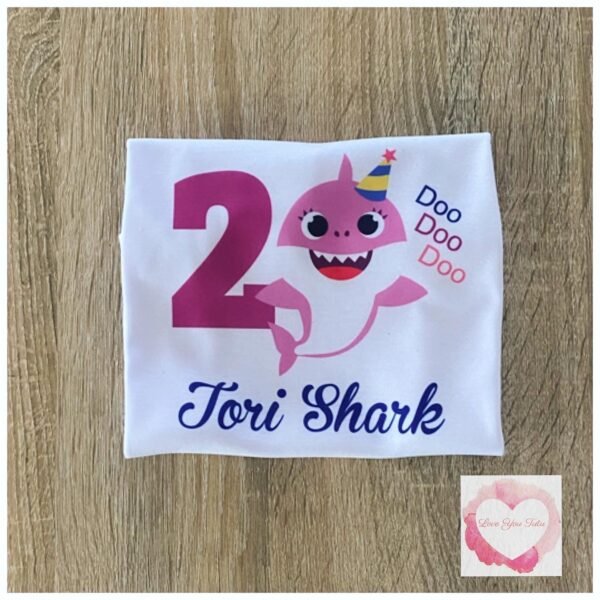 Shark pink printed design