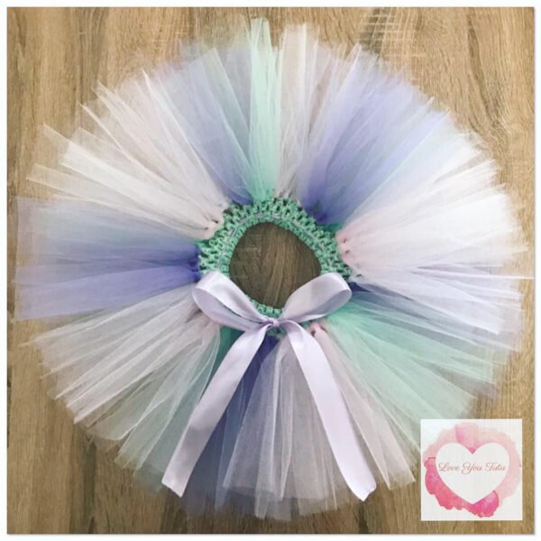 Lavender, baby pink, white and Mint short Tutu skirt