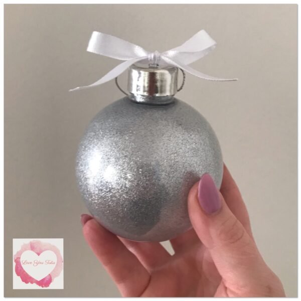 Personalised pet glitter Baubles - Image 4