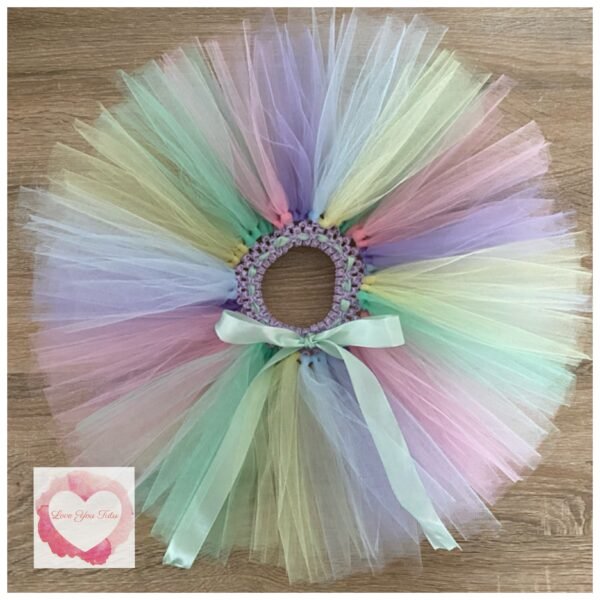 Pastel Rainbow short tutu 1-5 years -ready to ship