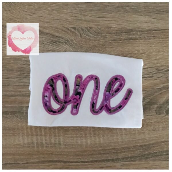 Embroidered one floral design