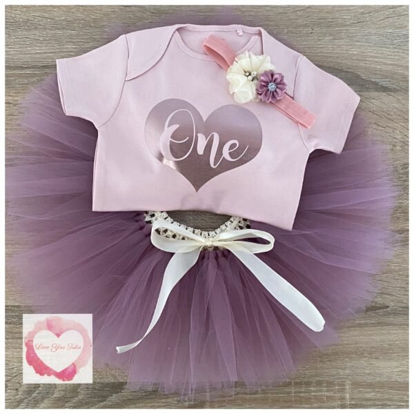 1st birthday tutu set size 1- ready to ship