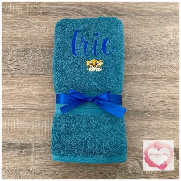 Embroidered personalised towel with picture - Image 19