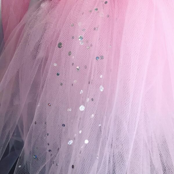 Pink & sequin tulle short tutu skirt - Image 2